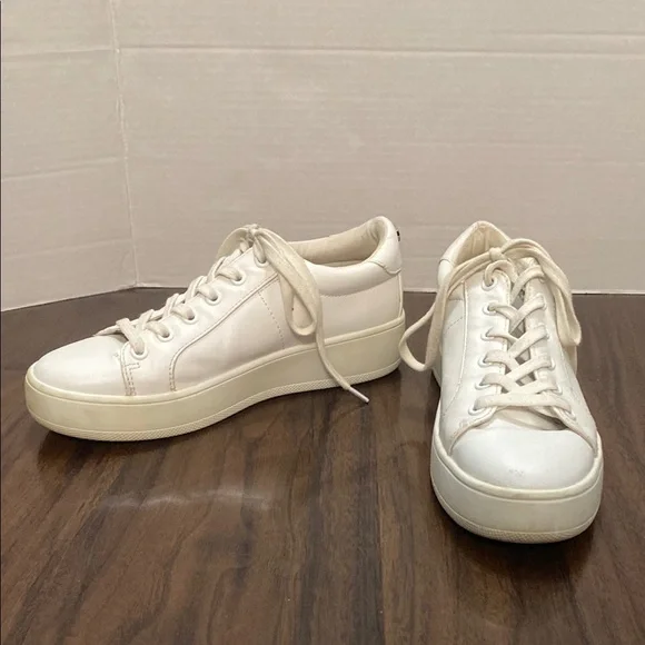 Steve Madden Bertie White Sneakers Classic Low-Top Design Platform - Picture 4 of 14